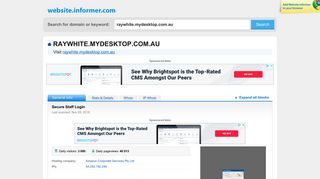 raywhite.mydesktop.com.au at WI. Secure Staff Login - Website Informer