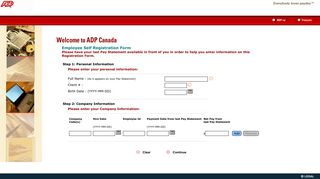 ADP - Statement Self Service Registration