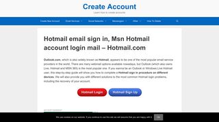 Hotmail email sign in, Msn Hotmail account login mail - Hotmail.com