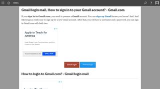 Gmail login mail, How to sign in to your Gmail account ... - Scalar