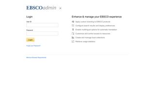 EBSCOadmin > Login