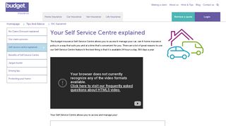 Self Service Centre Explained | Budget Insurance