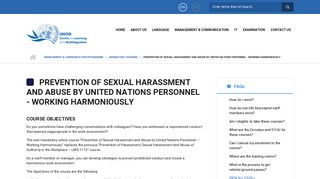 Prevention of Sexual Harassment and Abuse by United Nations ...