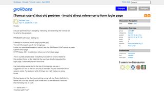 that old problem - Invalid direct reference to form login page - Grokbase