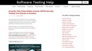 Acunetix Web Vulnerability Scanner (WVS) Hands on Review