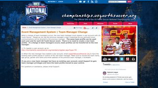 Event Management System | Team Manager Change | US Youth ...