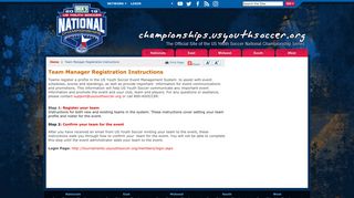 Team Manager Registration Instructions | US Youth Soccer ...