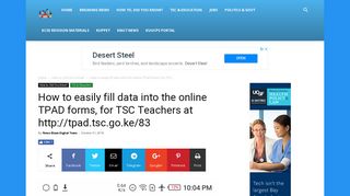 How to easily fill data into the online TPAD forms, for TSC Teachers at ...