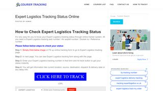 Expert Logistics Tracking - Track Delivery Status Online