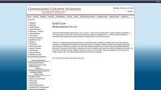 Erin's Law - Covington County Schools