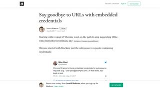 Say goodbye to URLs with embedded credentials – Leonid Makarov ...