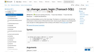 sp_change_users_login (Transact-SQL) - SQL Server | Microsoft Docs