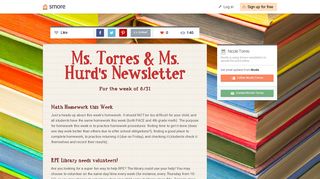 Ms. Torres & Ms. Hurd's Newsletter | Smore Newsletters for Education