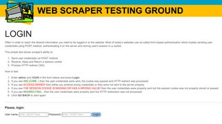 Login - Web Scraper Testing Ground