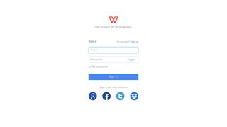 WPS account: Sign in