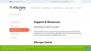 Support & Resources - Allscripts