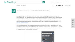 Search and Browse your Facebook Friends' Photos on Bing - Bing Blogs