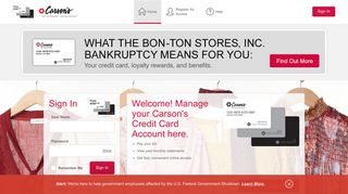 Carson's Credit Card - Manage your account - Comenity