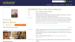 CoCoRaHS: Rain, Hail, Snow Network on SciStarter