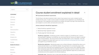Course student enrollment explained in detail - WP Courseware Support