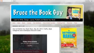 Bruce The Book Guy: How to Publish Your Book Show, May 30, 2017 ...