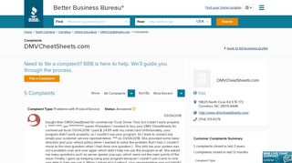 DMVCheatSheets.com | Complaints | Better Business Bureau® Profile