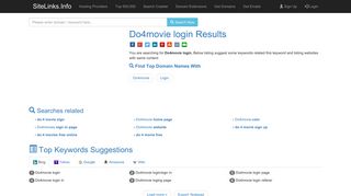 Do4movie login Results For Websites Listing - SiteLinks.Info