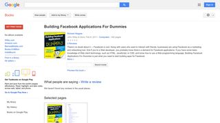 Building Facebook Applications For Dummies