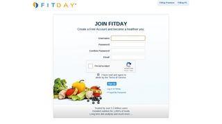 FitDay Sign Up