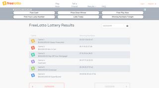 Winning Online Lottery Numbers & Results | FreeLotto