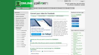 Facebook video converter - Webservice converter
