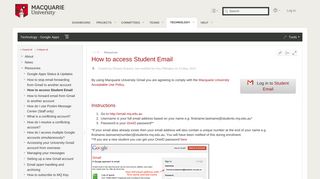 How to access Student Email - Technology - Google Apps - Wiki.mq ...