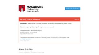 Macquarie University IT Status