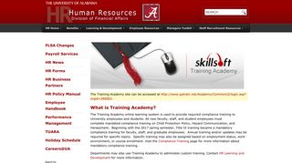 Training Academy - hr.ua.edu - The University of Alabama