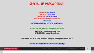 free adult passwords april 29 2015 - us passwords
