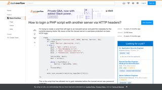 How to login a PHP script with another server via HTTP headers ...