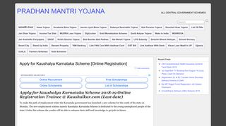 Apply for Kaushalya Karnataka Scheme Online Registration Trainee ...
