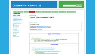 Teacher Effectiveness/ADVANCE - Children First Network 106