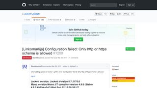 [Linkomanija] Configuration failed: Only http or https scheme is ...