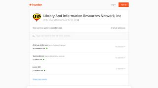 Library And Information Resources Network, Inc - email addresses ...
