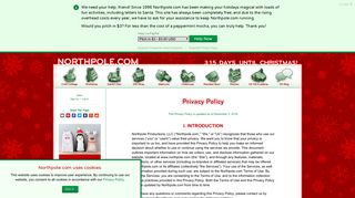 Privacy Policy - Visit with Santa Claus at Christmas at the North Pole