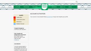 Account Activation - Ohio Turnpike