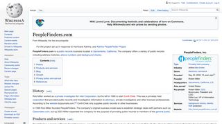 PeopleFinders.com - Wikipedia