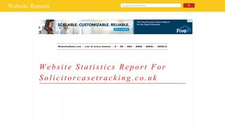 solicitorcasetracking.co.uk analysis report: traffic and performance