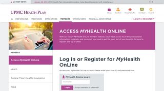 Access MyHealth OnLine | UPMC Health Plan