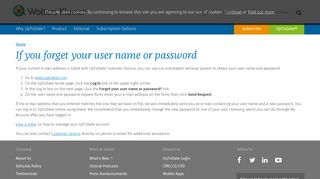 If you forget your user name or password | UpToDate