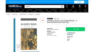 ADVANCE MUSIC GO DOWN MOSES - 4 ... - Woodbrass