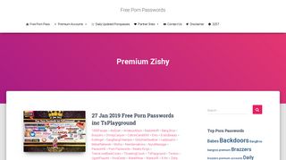Zishy - Free Porn Passwords
