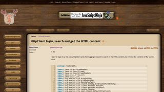 HttpClient login, search and get the HTML content (I/O and Streams ...