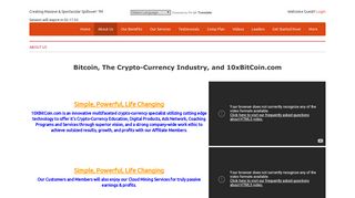 Welcome to 10xBitCoin! : About Us
